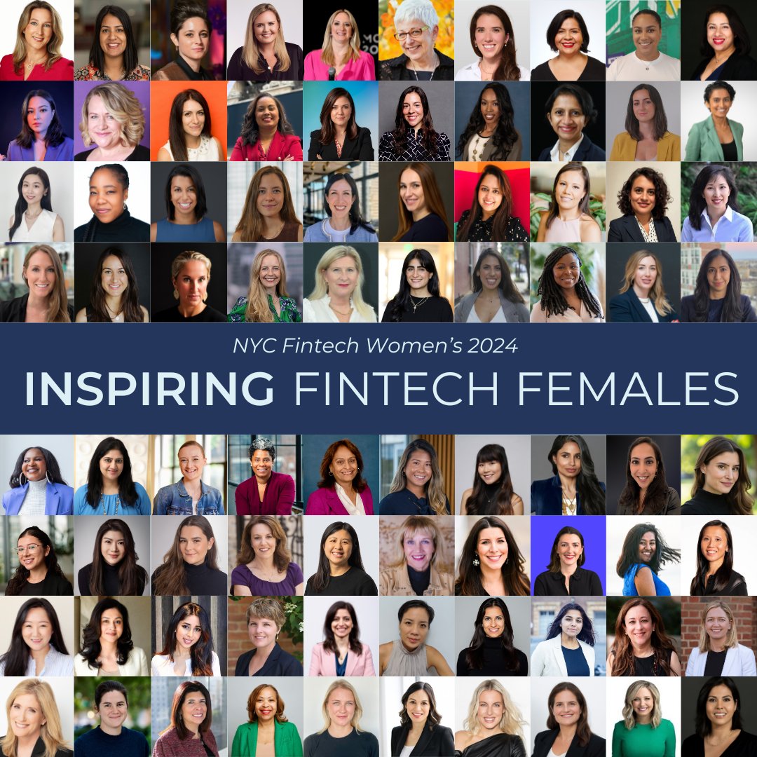 NYCFintechWomen's tweet photo. Announcing the Inspiring FinTech Females of 2024! NYC Fintech Women is thrilled to recognize 81 incredible women transforming financial technology across six categories: Founders, Leaders, Money, Movers, Network Builders, Product Builders, and Operators. https://t.co/edtsItwxdm