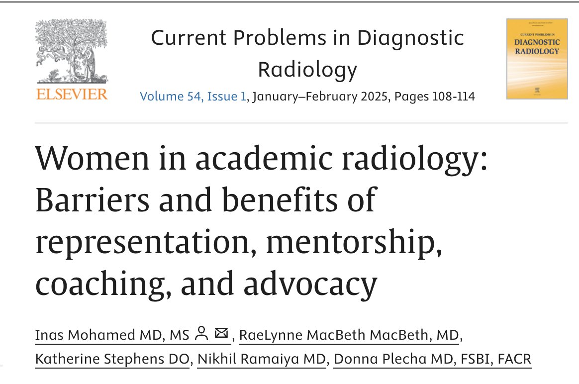 {Gender diversity contributes to creativity and collective intelligence in the workplace.}

What drives success for women in academic radiology? 💡
Discover the answers in this article, "Women in Academic Radiology: Barriers and Benefits of Representation, Mentorship, Coaching,