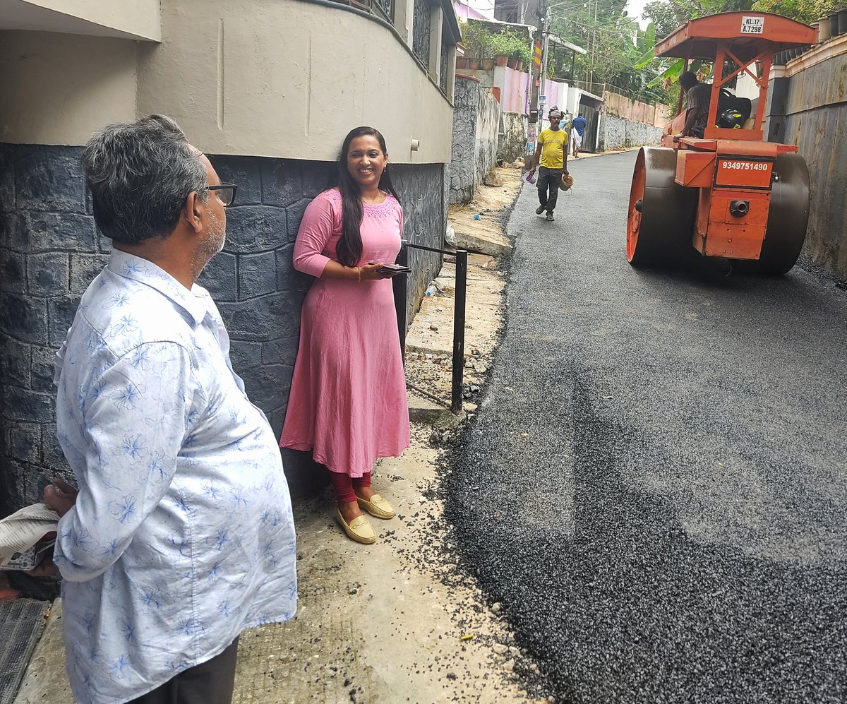 AshaNath_G_S's tweet image. Retarring and reconstruction of the road on the Mangalassery line in Pappanamcode ward is going on... #Developpement #pappanamcode #trivandrum #Infrastructure #BJP4IND @BJP4Keralam @BJP4India @narendramodi @nitin_gadkari