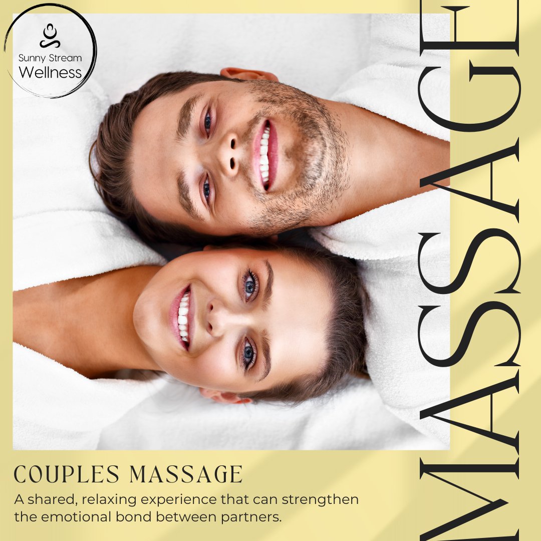 SunnyStreamBW's tweet photo. 💆‍♀️💆‍♂️ Relax together and strengthen your bond with a couples massage! Ease stress, deepen intimacy, and enjoy shared moments of calm. 🌿 Book now: https://t.co/IAIwOoW6PQ
#CouplesMassage #RelaxTogether #ReconnectWithWellness #SunnyStreamWellness https://t.co/Co4rtcKUAF