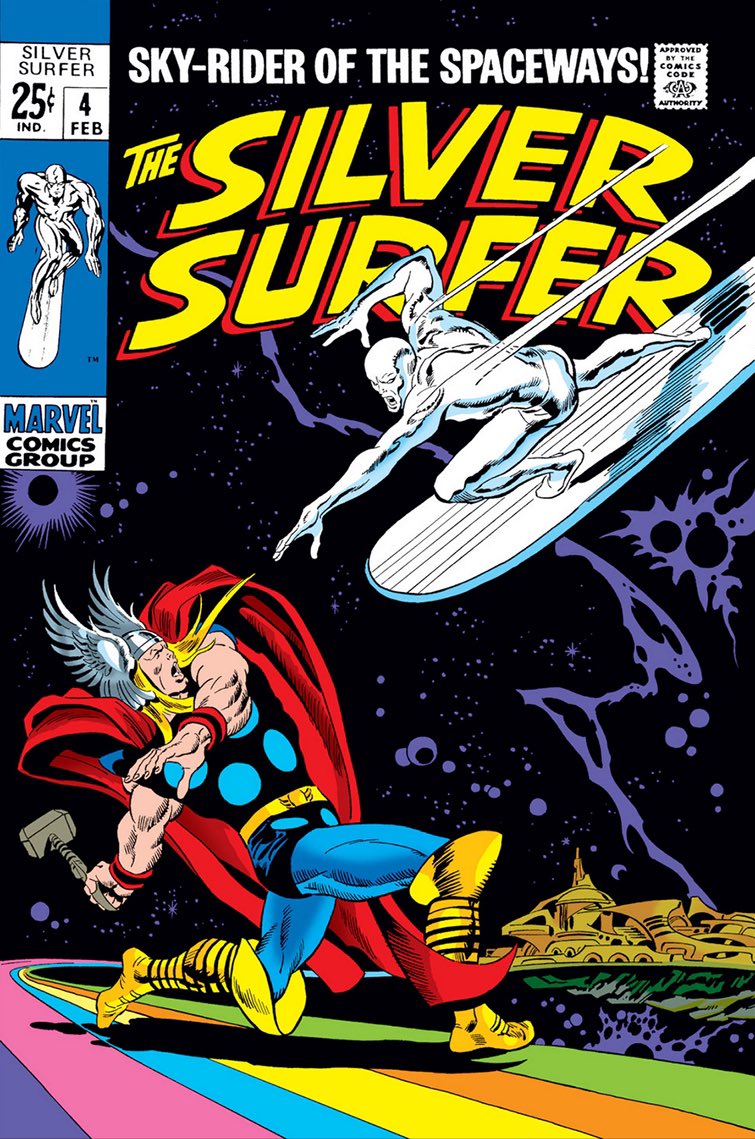 Serious question: is there a cover with more action and power than Silver Surfer #4?