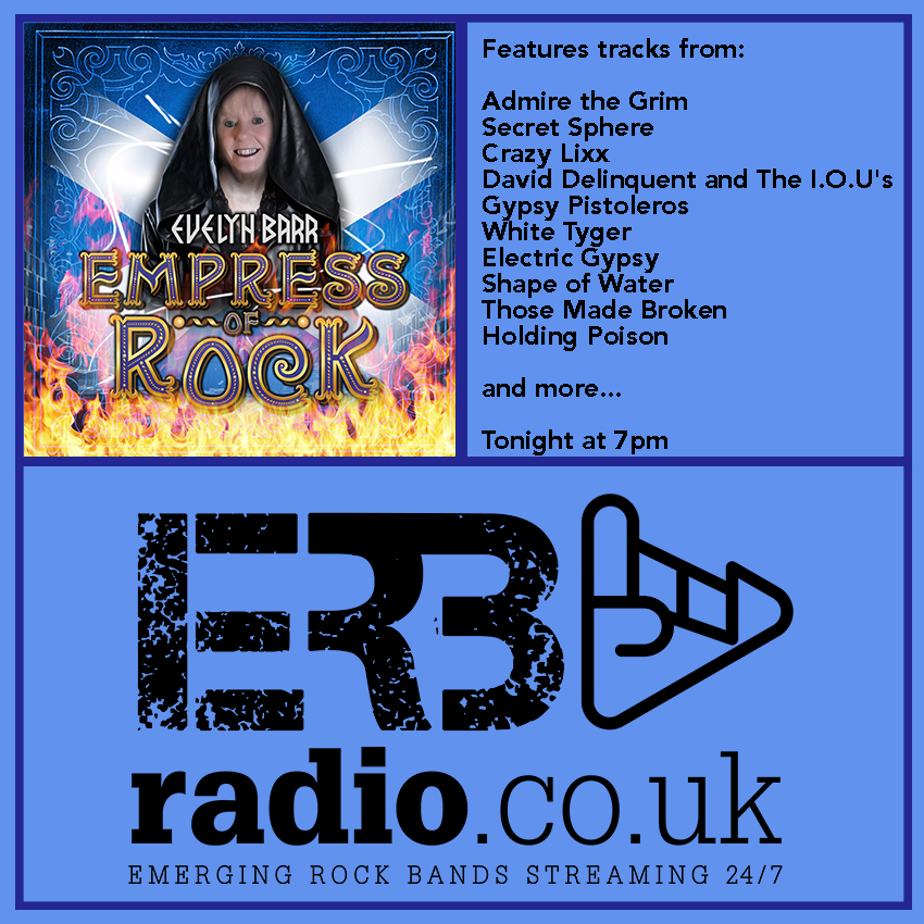 ERB Radio - This account has been archived (@erb_radio) on Twitter photo Join Evelyn for The Empress Of Rock Show tonight at 7pm where she will have music from <a href="/SecretSphere/">Secret Sphere</a> | <a href="/CrazyLixx/">Crazy Lixx</a> | <a href="/now_norman/">Not Now Norman 🧟♀️🐓😈❤️ WHO I AM - NEW SINGLE</a> | @Gpistoleros | <a href="/StealTheCityUK/">Steal The City</a> | <a href="/egypsyband/">Electric Gypsy</a> | @THEDAMNTRUTH1 | <a href="/ShapeOfWaterMus/">Shape Of Water</a> | <a href="/thosemadebroken/">Those Made Broken</a> | <a href="/TheRattlebacks/">The Rattlebacks</a> | <a href="/HoldingPoisonUK/">Holding Poison</a>... Join Evelyn for The Empress Of Rock Show tonight at 7pm where she will have music from <a href="/SecretSphere/">Secret Sphere</a> | <a href="/CrazyLixx/">Crazy Lixx</a> | <a href="/now_norman/">Not Now Norman 🧟♀️🐓😈❤️ WHO I AM - NEW SINGLE</a> | @Gpistoleros | <a href="/StealTheCityUK/">Steal The City</a> | <a href="/egypsyband/">Electric Gypsy</a> | @THEDAMNTRUTH1 | <a href="/ShapeOfWaterMus/">Shape Of Water</a> | <a href="/thosemadebroken/">Those Made Broken</a> | <a href="/TheRattlebacks/">The Rattlebacks</a> | <a href="/HoldingPoisonUK/">Holding Poison</a>...