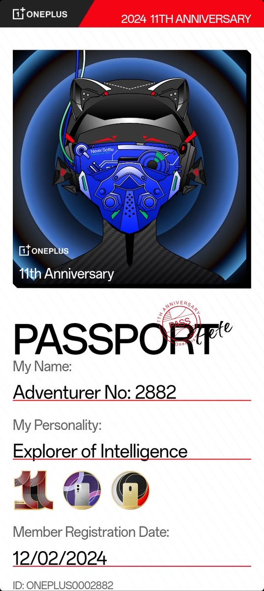191x7's tweet photo. @OnePlus Adventurer No. [2882] – Grab your passport and your favourite OnePlus. It can make a dull day look like an adventure. Get yours now! 🛫 🌏  #OnePlus11thAnniversary #A11EyesAhead.
 https://t.co/aHupoHYGt8 https://t.co/kA3r5QuXzp