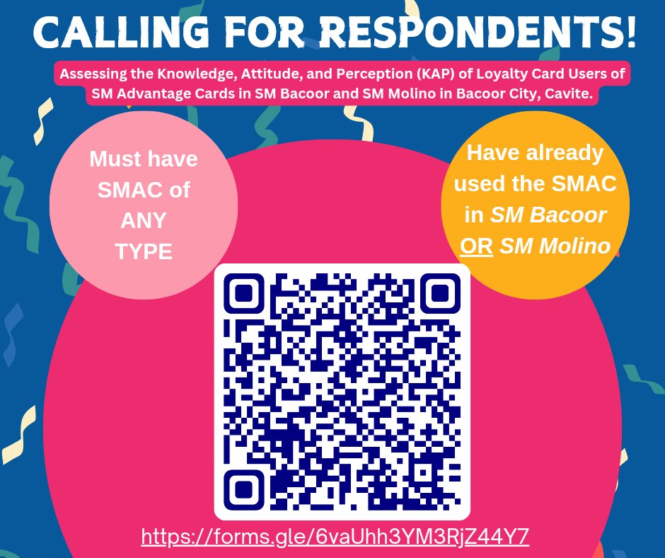 lil_nazh's tweet image. criterias
may SMAC of any type and nagamit na sa SM Bacoor or Sm Molino 🥹🙏

SURVEY [LOOKING FOR RESPONDENTS] [SM ADVANTAGE CARD] [SMAC SURVEY]

SURVEY [LOOKING FOR RESPONDENTS] [SM ADVANTAGE CARD] [SMAC SURVEY]

#studytwt #survey #googleform #practicalresearch #research #thesis