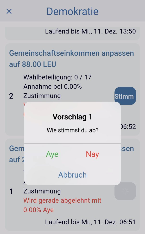 Die Leu Gemeinschaft stimmt ab heute demokratisch über die Höhe ihres Gemeinschaftseinkommens ab.