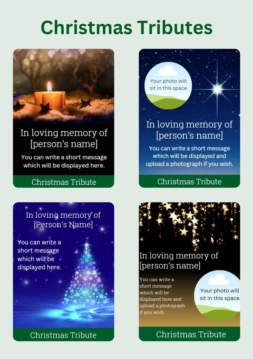 From now until 23rd December we will be posting special memorial tributes for those who can't be with us during this time.  If you would like a tribute created for you, please click on the link  rlockeandson.co.uk/tribute/
The tribute candles will be shared throughout the month.