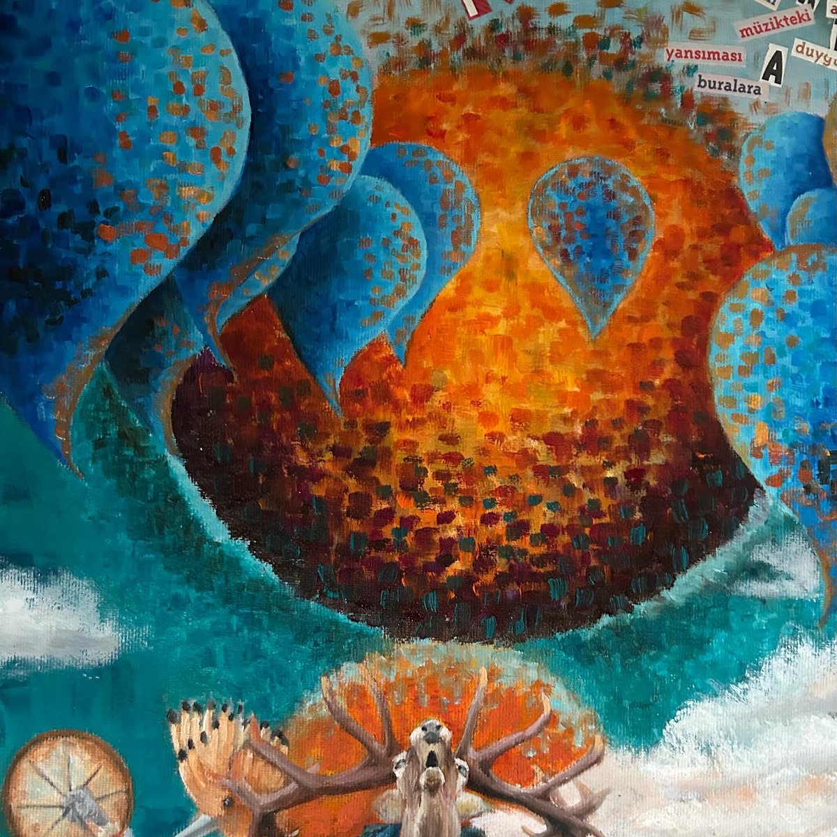 NijerYncl's tweet photo. Details… #oilpainting #painting #mixedtechnique #ModernArt #portraitpainting #sun #ArtLovers #artnews #shaman #surrealart #music #red #History #art #ArtLovers #artcurator #sanat #artwork #ArtistOnTwitter https://t.co/akape0DD2t