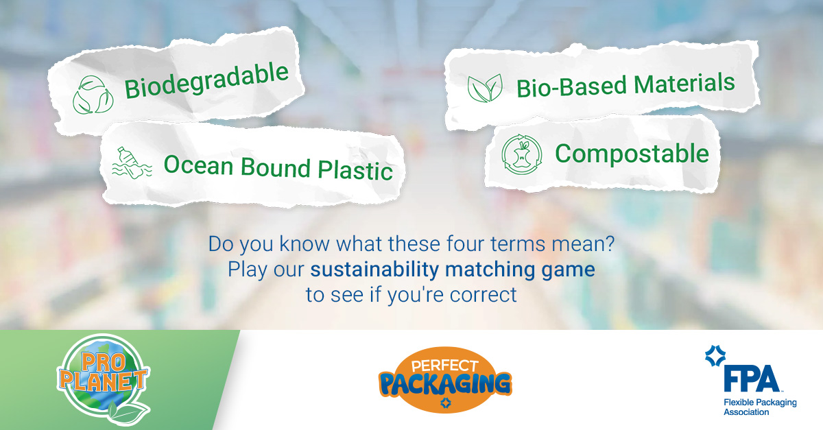 FlexPackOrg's tweet image. Think you know your bioplastics from your carbon footprint? Test your knowledge and pair these sustainability terms with their definitions in our matching game! #TestYourKnowledge #ProPlanet 

perfectpackaging.org/test-your-know…