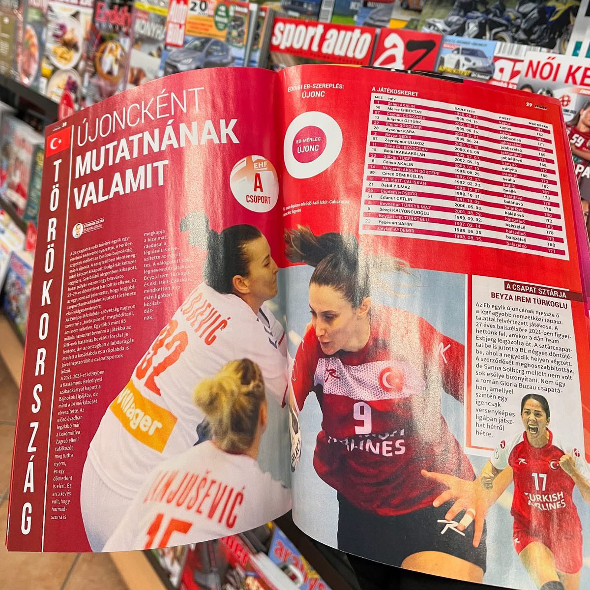 Hentbolhaber's tweet photo. 🇹🇷 Tarihinde ilk kez Avrupa Şampiyonası’na katılan Türkiye A Milli Kadın Hentbol Takımımız, Macar dergilerinde geniş yer buldu.
@ehfeuro #ehfeuro #catchthescaspirit https://t.co/ycUoJXxMZl