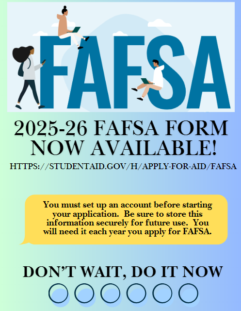 LakesCounselors's tweet photo. Attention S E N I O R S! #FAFSA #Graduation #Classof2025 #SeniorClass #FinancialAid https://t.co/9FO4xhNT8h