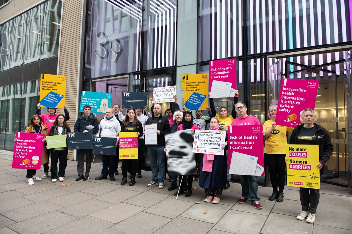 RNIB Campaigns (@rnib_campaigns) on Twitter photo Today, with <a href="/MacularSociety/">Macular Society</a>, <a href="/mencap_charity/">Mencap</a>, <a href="/RNID/">RNID</a>, @SenseCharity, <a href="/SignHealth/">SignHealth</a> and <a href="/PocklingtonHub/">Thomas Pocklington Trust</a>, we delivered an inaccessible hospital letter for Health Secretary Wes Streeting. #MyInfoMyWay Today, with <a href="/MacularSociety/">Macular Society</a>, <a href="/mencap_charity/">Mencap</a>, <a href="/RNID/">RNID</a>, @SenseCharity, <a href="/SignHealth/">SignHealth</a> and <a href="/PocklingtonHub/">Thomas Pocklington Trust</a>, we delivered an inaccessible hospital letter for Health Secretary Wes Streeting. #MyInfoMyWay