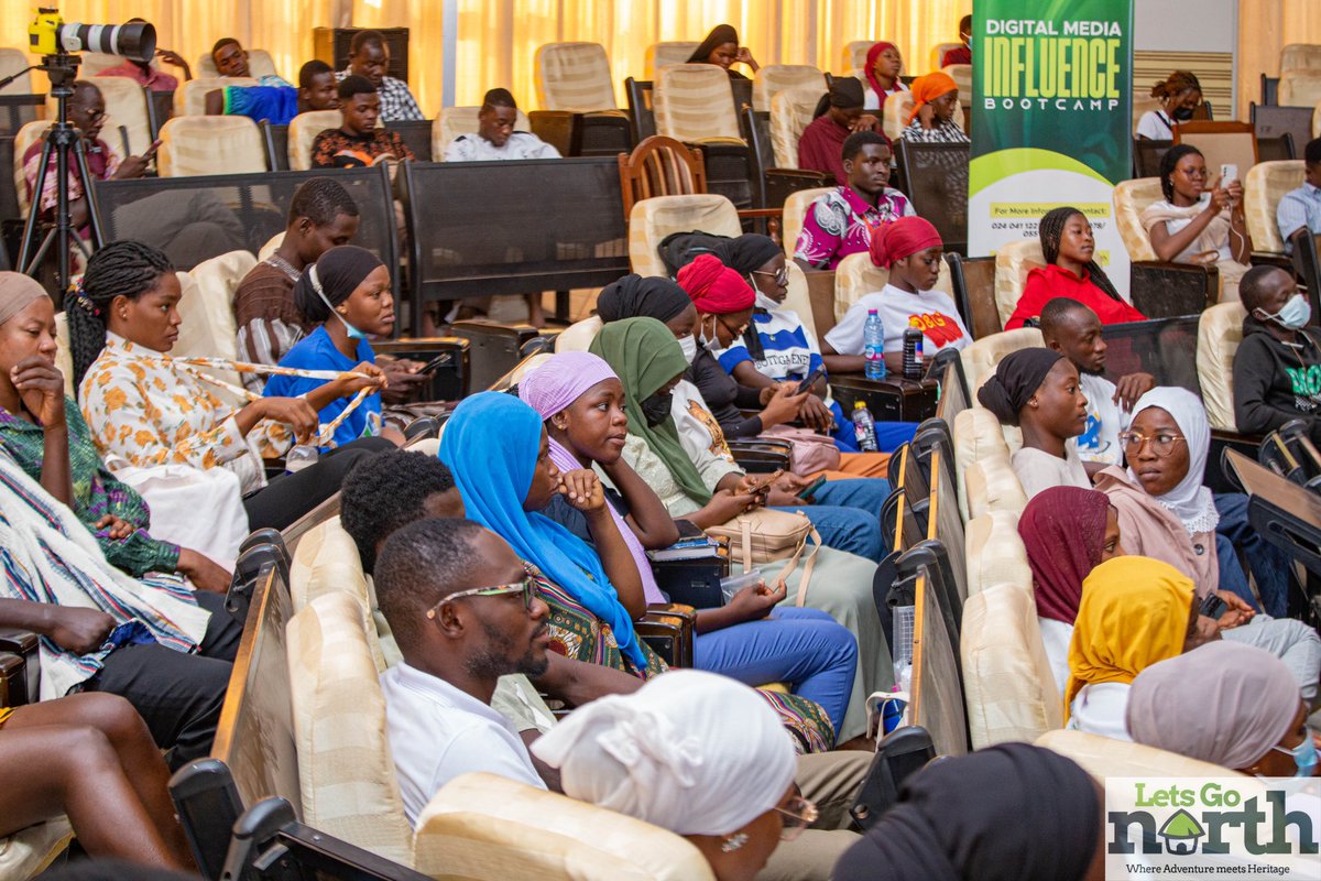 northletsgo's tweet photo. Let’s Go North successfully held its first Digital Media Influence Bootcamp for over 200 students, media personnel and bloggers at UDS Tamale campus.

#DMIB2024
#Letsgonorth 
#Digitalskills
#Brandbuilding 
#tamaleedition https://t.co/o9nECKFr1a
