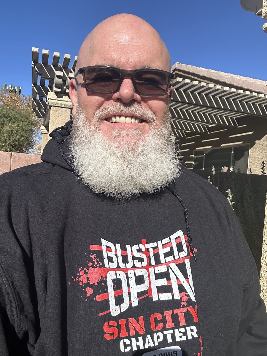 wallyparris's tweet photo. @BustedOpenRadio @davidlagreca1 @bullyray5150 @TheMarkHenry Getting ready for WrestleMania with my new Busted Open Sin City chapter hoodie! #bustedopen247 https://t.co/vox91LV0RP