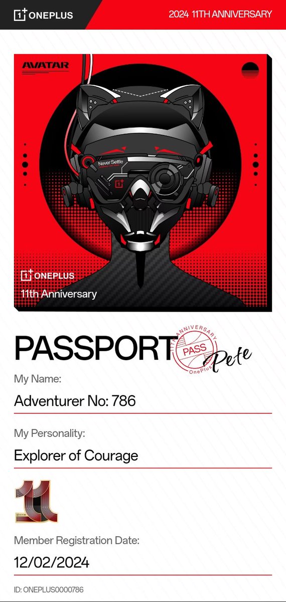 the_morlock's tweet photo. Life is an adventure, take hold of your tools, and venture forth!
@OnePlus Adventurer No. [786] – Grab your passport and your favourite OnePlus. It can make a dull day look like an adventure. Get yours now! 🛫 🌏  #OnePlus11thAnniversary #A11EyesAhead. https://t.co/Zxt12acCmt https://t.co/lxqSOB35sd
