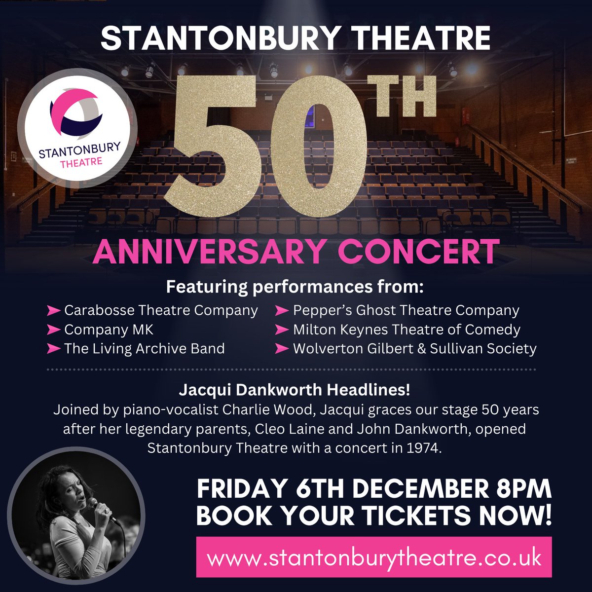 📣 Stantonbury Theatre celebrates 50 years of entertainment at the venue with an anniversary concert this Friday! 🎭

🎟️ Tickets start from just £14 and are available at stantonburytheatre.ticketsolve.com/ticketbooth/sh…