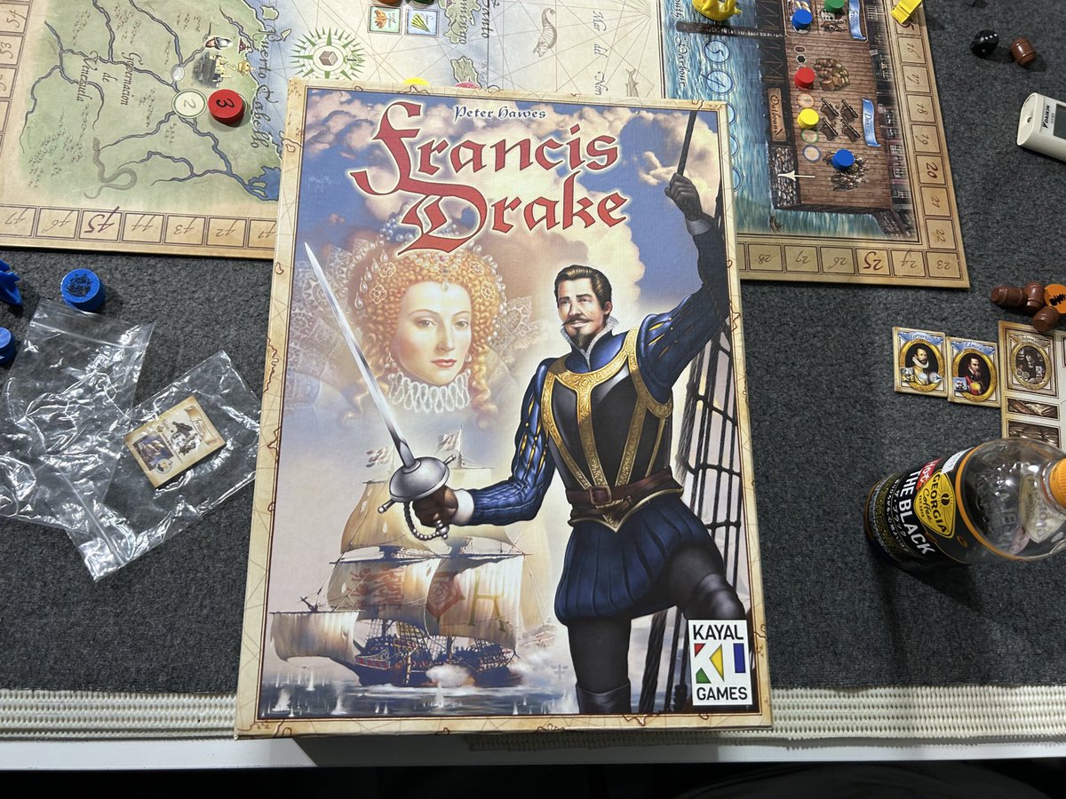 Yanack22's tweet image. 先日はご自宅会にて
オートモービル
フランシスドレイク
をプレイしました。
どちらも貴重な5人戦で、バチクソ面白かったです。
4人までとはプレイ感違って非常に良かったです！