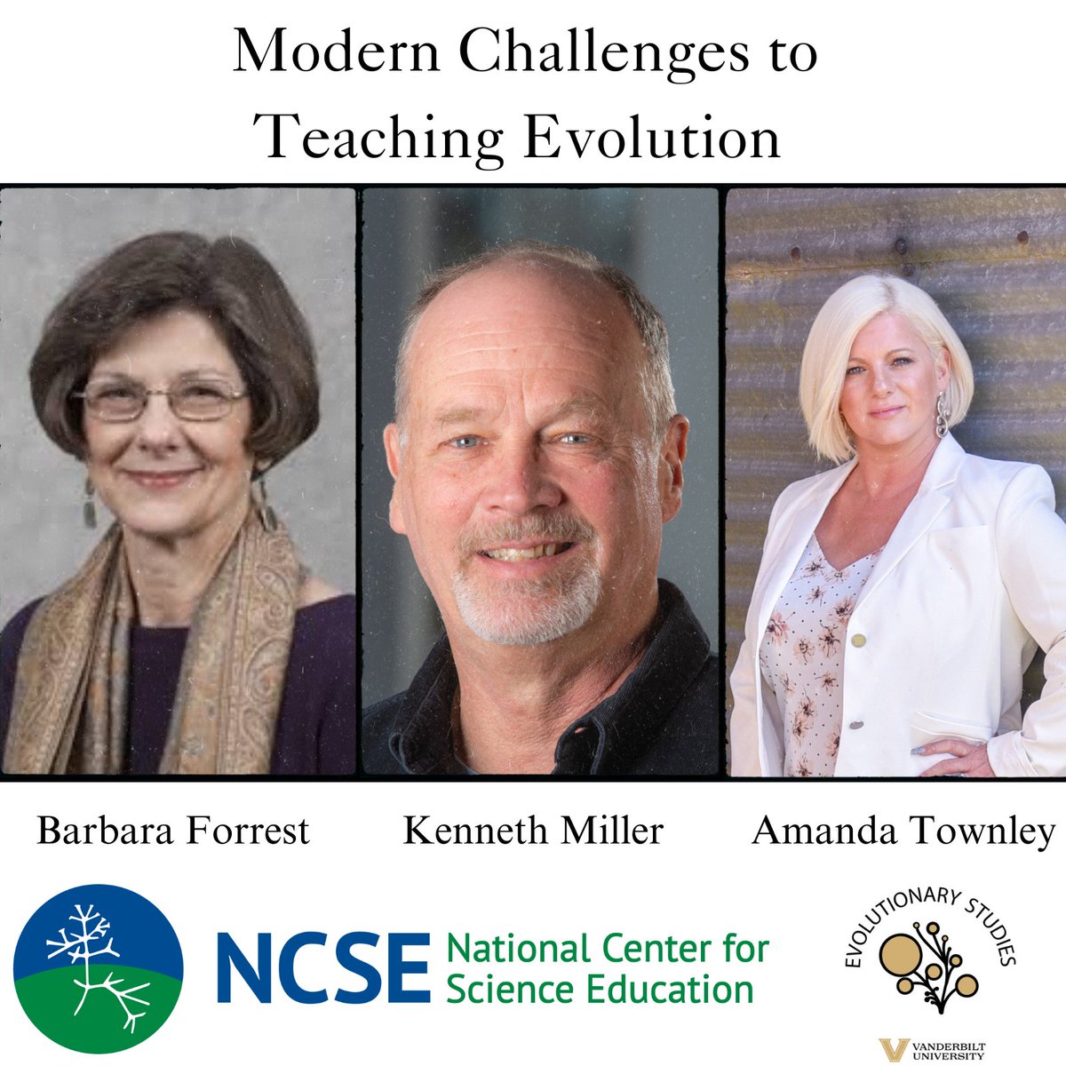 EvolutionVU (@evolutionvu) on Twitter photo 🌟 Recap: Session 2 - "Modern Challenges to Teaching Evolution" at the #ScopesSymposium!
1️⃣ Barbara Forrest – Philosophy of #Science Expert.
2️⃣ <a href="/kennethrmiller/">kenneth r miller</a> – #Evolution Advocate.
3️⃣ <a href="/EvoPhD/">Dr. Amanda L. (Glaze) Townley</a> – <a href="/NCSE/">National Center for Science Education</a> Leader.
Join us July 12-13, 2025, at Vanderbilt! 🌟 Recap: Session 2 - "Modern Challenges to Teaching Evolution" at the #ScopesSymposium!
1️⃣ Barbara Forrest – Philosophy of #Science Expert.
2️⃣ <a href="/kennethrmiller/">kenneth r miller</a> – #Evolution Advocate.
3️⃣ <a href="/EvoPhD/">Dr. Amanda L. (Glaze) Townley</a> – <a href="/NCSE/">National Center for Science Education</a> Leader.
Join us July 12-13, 2025, at Vanderbilt!