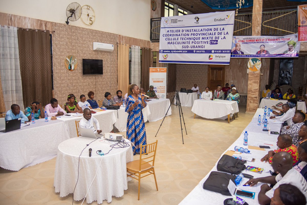 Enabel_en_RDC's tweet photo. Nous participons aux 16 jours d'activisme au #SudUbangi et au #KasaïOriental afin de lutter contre les violences faites aux femmes avec notre progr. dédié #PLVS. Jusqu'au 10 déc., des actions de sensibilisation et des voix porteront la cause.
#Enablingchange #MasculinitéPositive https://t.co/kU2eNyLXfy
