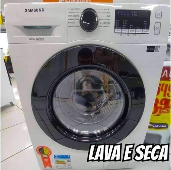 Lava E Seca Samsung Wd11m Com Digital Inverter Branca 11kg Cor Branco 127V