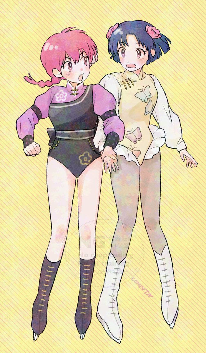 スケート衣装、配色含めどっちも好きだ⛸