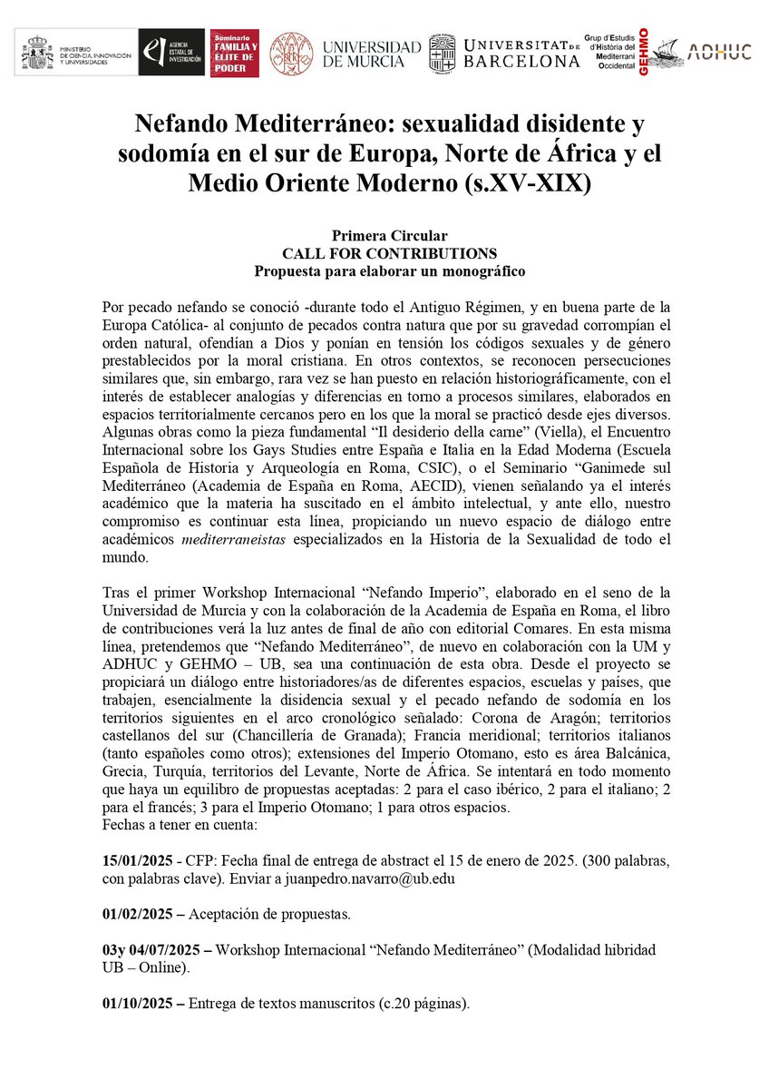 ModernoNoSoy's tweet photo. Hola!!
Después del viaje que ha sido elaborar "Nefando Imperio" (que está a puntito de salir) no podíamos quedarnos de brazos cruzados, y sacamos CFP para un monográfico centrado en el mare nostrum. 

"Nefando Mediterráneo", CFP abierto 💡

(Circular en esp, ita, fra e engl.) https://t.co/gNNQpPZF6A