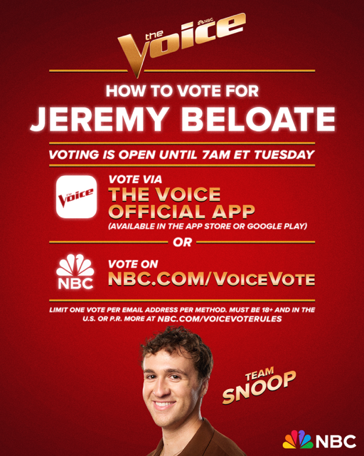 🌟 BW’s Jeremy Beloate ’21 is in the semi-finals of <a href="/NBCTheVoice/">The Voice</a>! 🎤

Voting by app or at NBC.com/VoiceVote starts during tonight's show and closes at 7 AM Tuesday. 

Let’s show our #YJ4L pride and help him reach the finals! 💛🤎