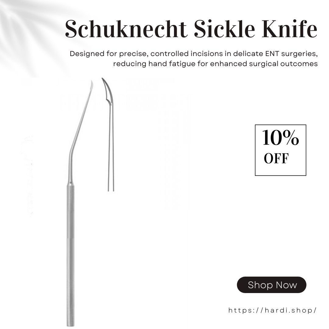 hardishop's tweet image. Upgrade your ENT procedures with the Schuknecht Sickle Knife! Shop Now : rb.gy/hbabu5

#SchuknechtSickleKnife #SurgicalKnife #ENTInstruments #SickleKnife #SurgicalTools #MedicalInstruments #ENTSurgery #SurgeryEquipment #OperatingRoomTools #SpecializedKnives