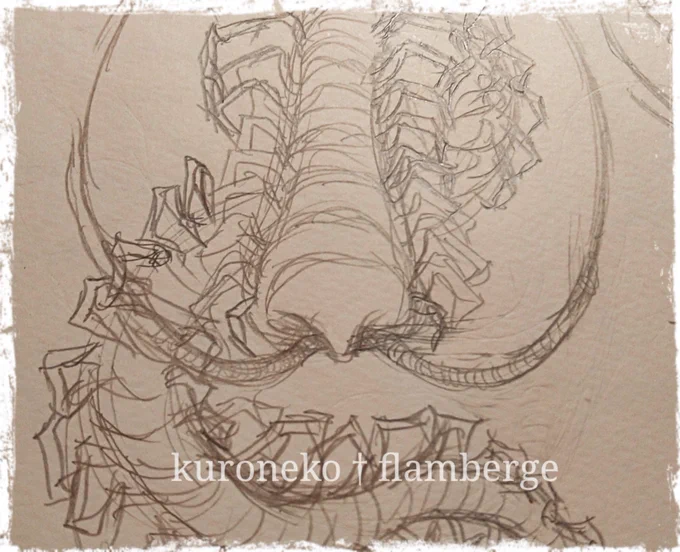 描き溜めてるクリーチャーのイメージラフから三点選んでみた。やっぱりオリジナルのモンスターコレクション作ってみたい。 