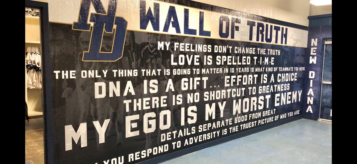 This is in the wall at Notre Dame, "DNA is a gift....Effort is a choice.
