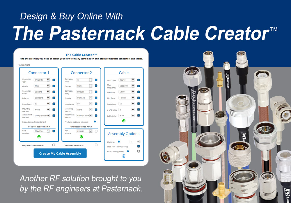 Pasternack_Inc's tweet photo. Create custom RF cables tailored to your exact specifications in just a few clicks.
Start Creating Now: https://t.co/P2uf6fl43S
#CableCreator #CustomCables #RFEngineering #InnovationMadeSimple #Pasternack #InfiniteElectronics #SameDayShipping https://t.co/wnQ5irXsSv