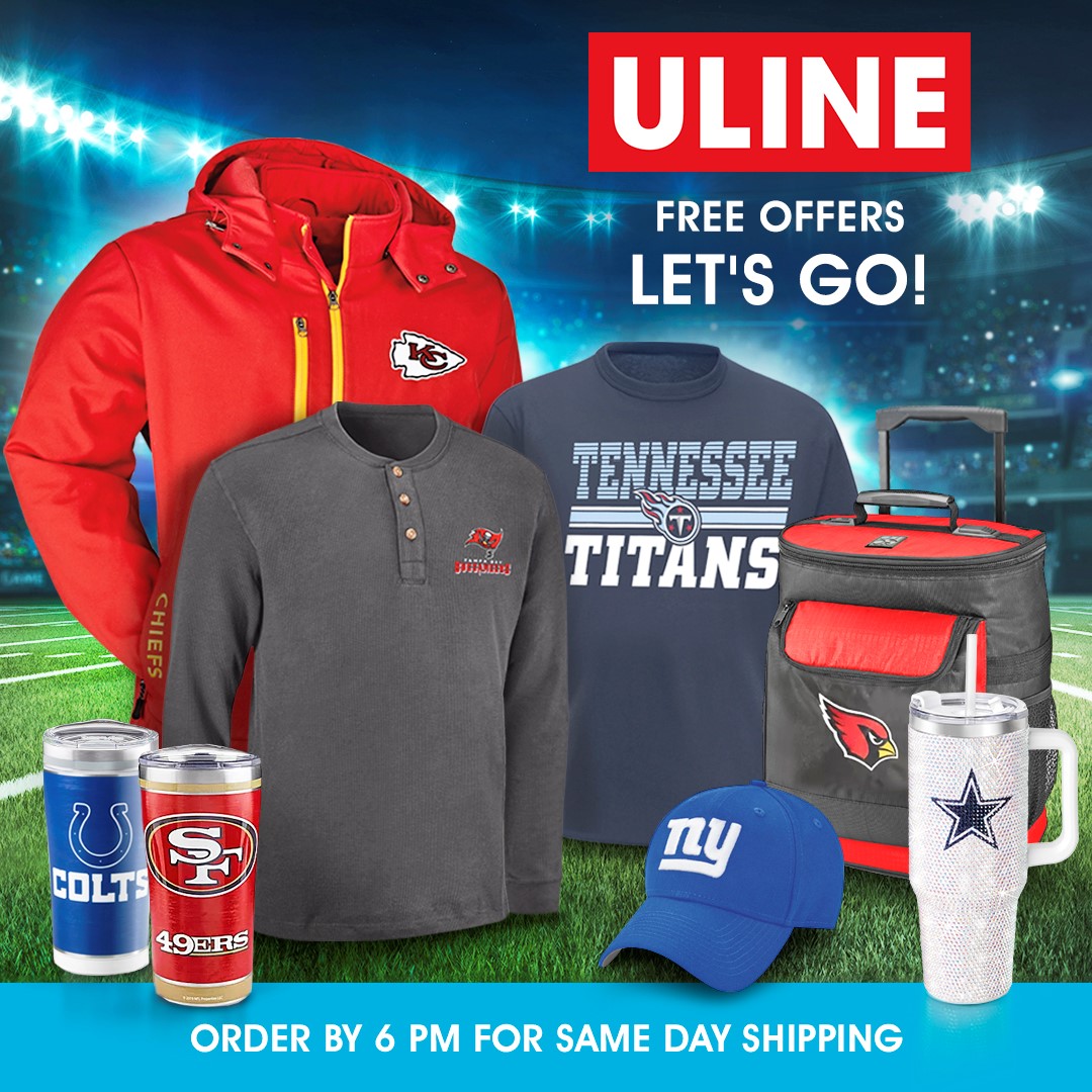 Get a free offer with every qualifying order. From sports apparel and drinkware to camping gear and kitchen tools, we've got something for everyone! uline.com