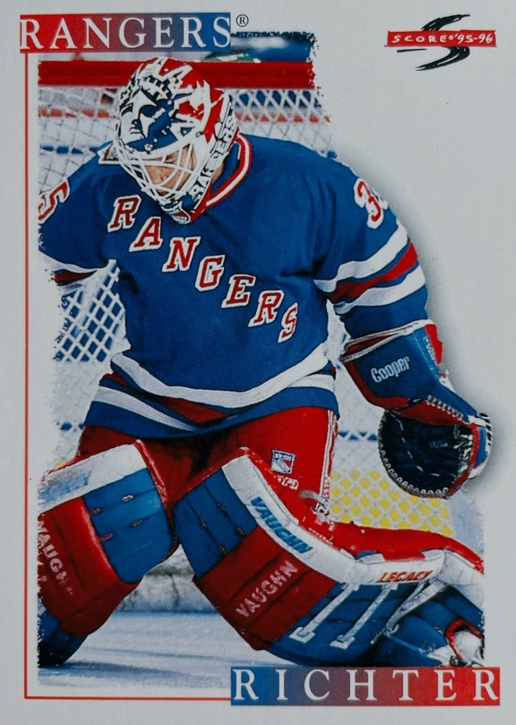 NHLHockeyCards's tweet image. Mike Richter New York Rangers Score Card @NYRangers #NYR #NHL
