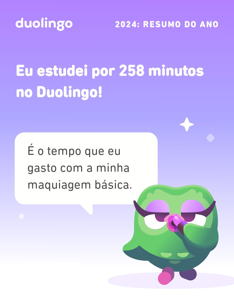 Veja quanto eu aprendi no Duolingo em 2024! #Duolingo365