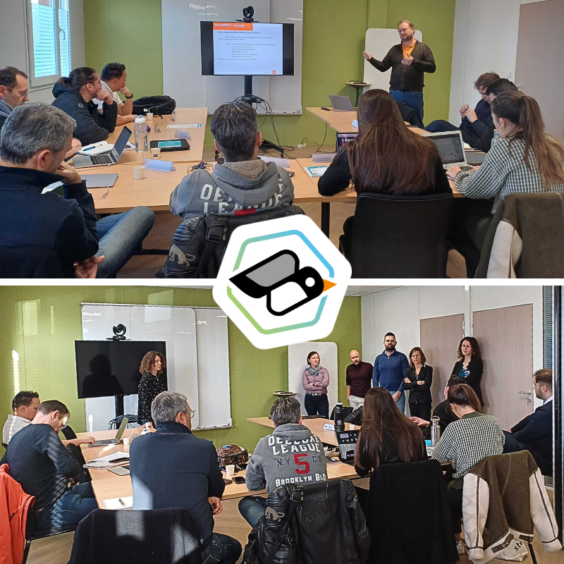 [ 🐧 Ateliers : aspects juridiques et écosystème]

Nos #sternes ont commencé la journée avec Alexandre de <a href="/TGS_France/">TGS France</a>, pour les sensibiliser sur différents aspects #juridiques.

L’après-midi était destiné à la rencontre avec l’écosystème !😎