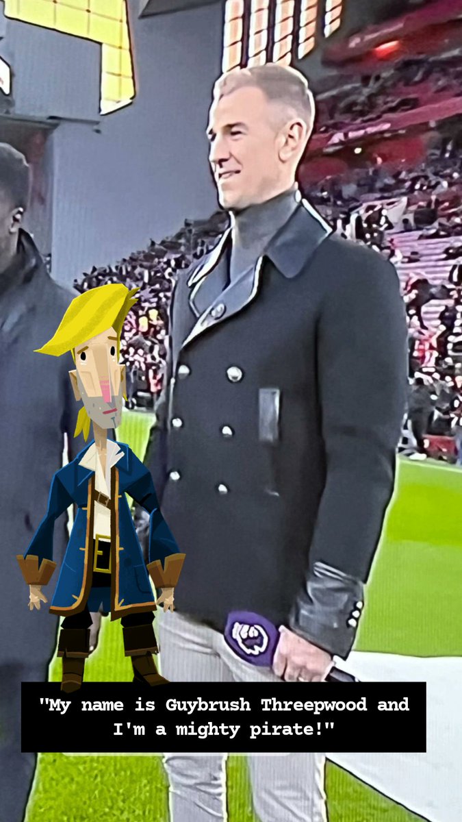 "My name is Guybrush Threepwood and I'm a mighty pirate!"