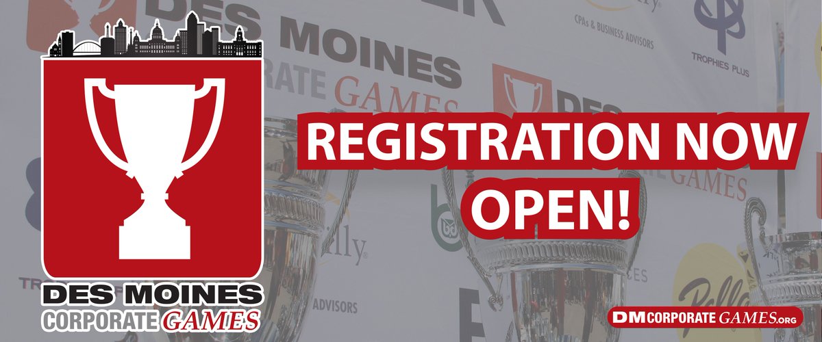 Registration is NOW OPEN for the 2025 Des Moines Corporate Games!!

Register your company today to Engage Employees, Build Company Pride, and Seize the Cup!

More info at dmcorporategames.org