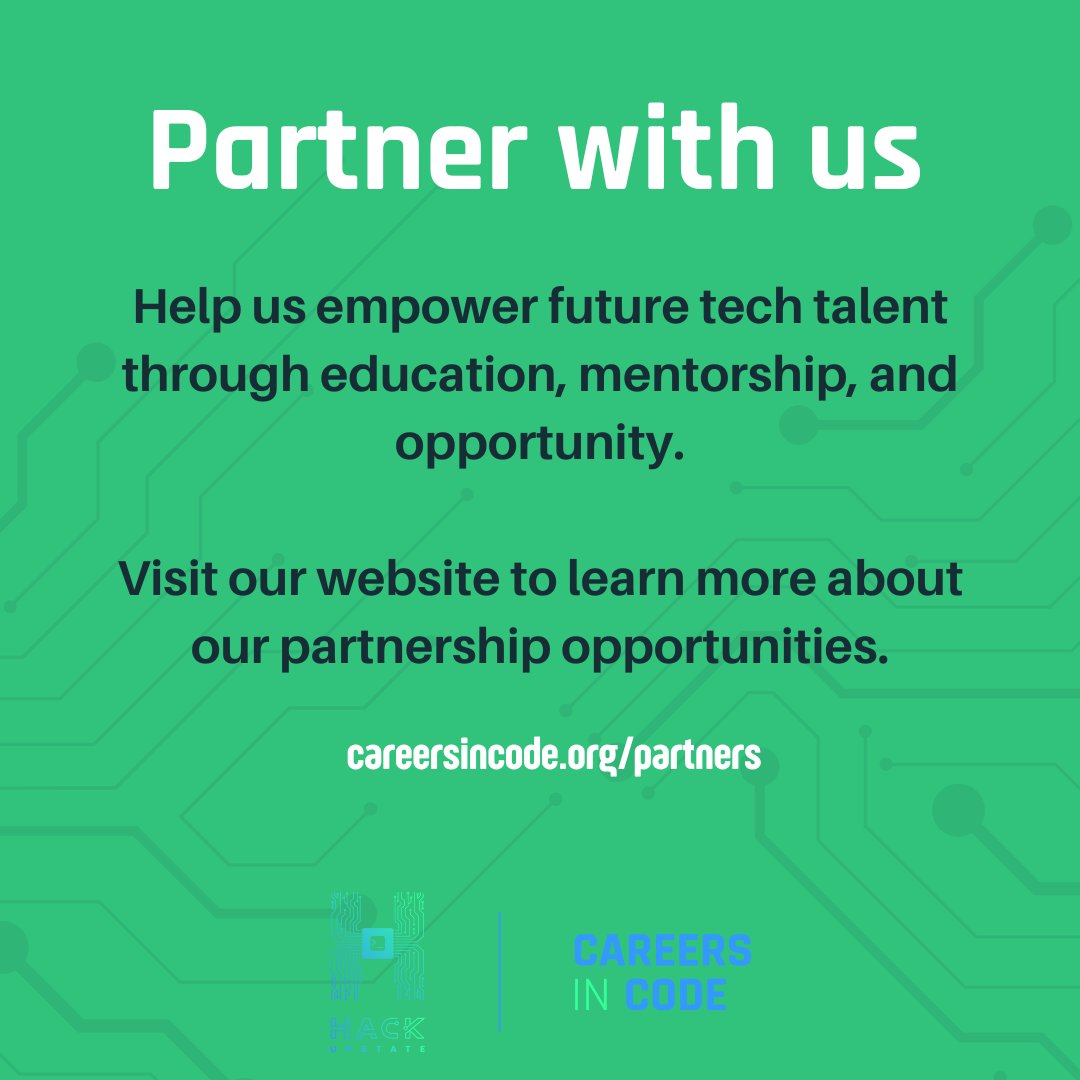 We are looking for partners to help fund another cohort of Careers in Code! Visit us at careersincode.org/partners to learn more! The past six cohorts would not have been possible without our valuable partners and community members. Thank you!