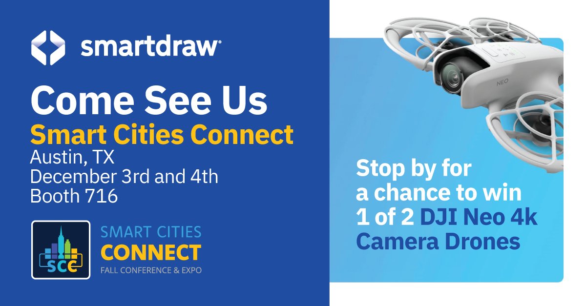 Heading to the Smart Cities Connect show in Austin, TX tomorrow? Swing by booth 716! Discover how you can save 10x by replacing Visio and Lucidchart. Don’t miss out!