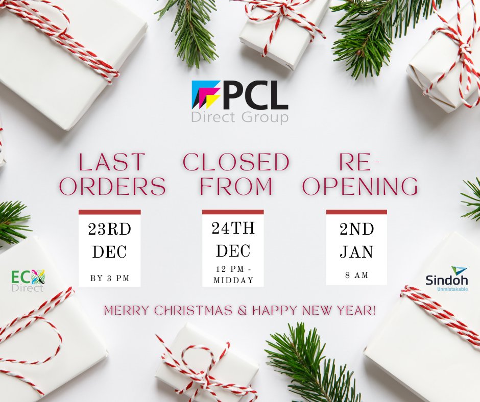 Please note our opening times for Christmas! 🎄