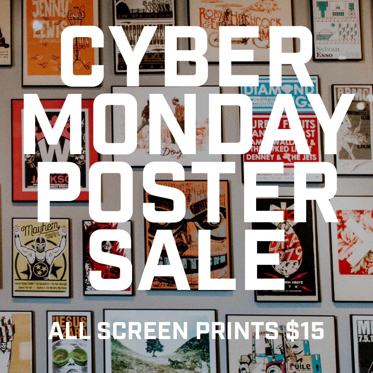 Now through 11:59pm tonight all of our custom made screen printed posters are only $15! The discount is automatically applied at checkout. Go shop!⁠
⁠
📫️ store.littlerockhall.com/collections/sc…