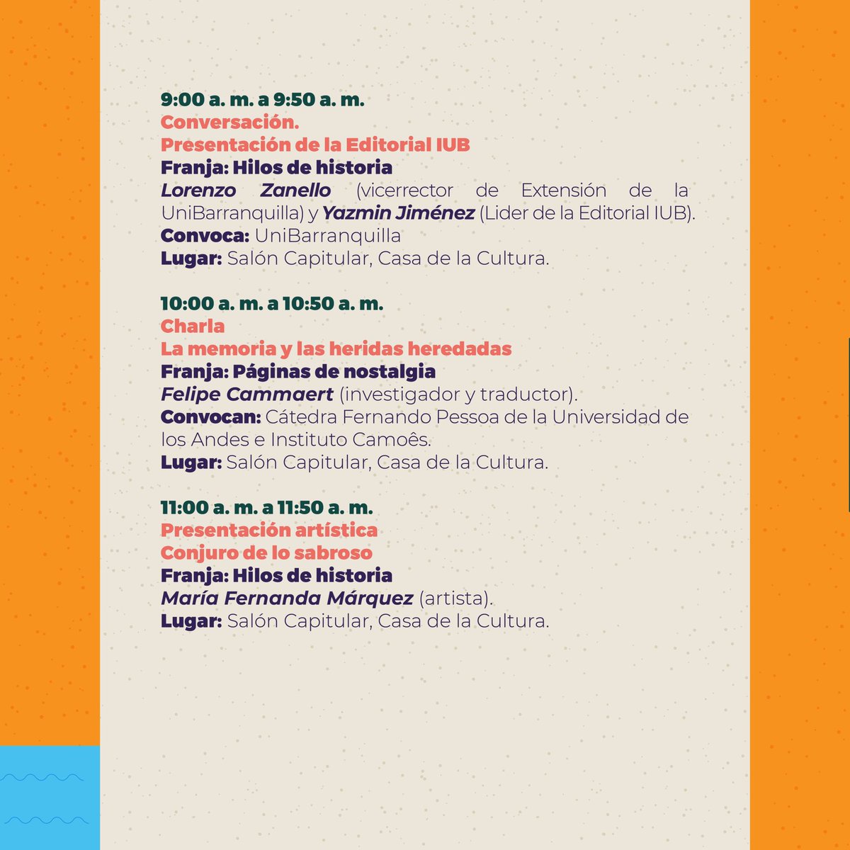 flimox_festival's tweet photo. ¡Faltan 3️⃣ días!
🎉 En esta 2.ª edición traemos una programación con invitados nacionales e internacionales de alto nivel. Hoy te contamos lo que sucederá el 8 de diciembre en #FliMox 🎪 https://t.co/ML31ryT63e