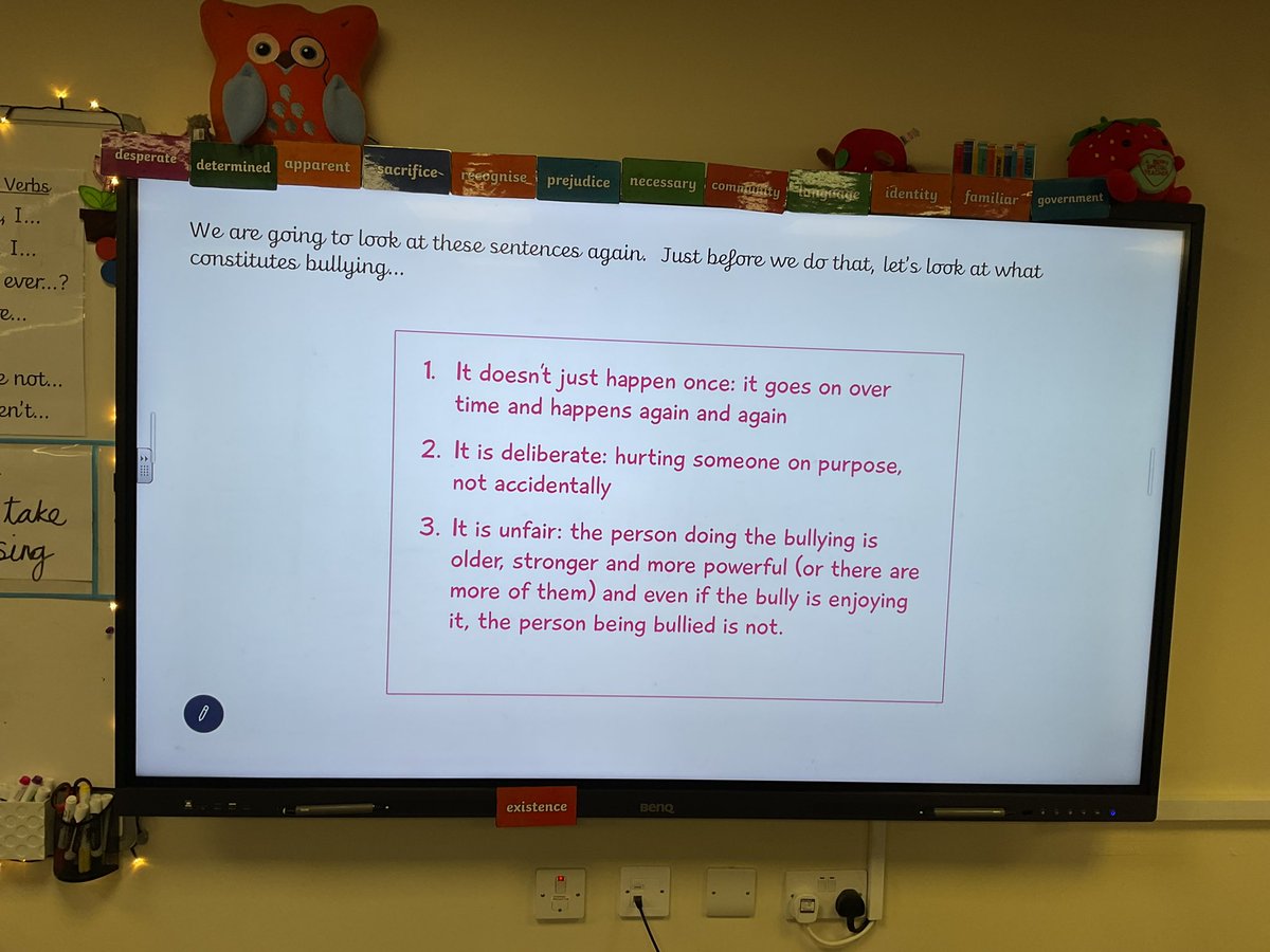 AcklamWhin's tweet photo. As part of our Year 6 PSHE lesson this week, we have been investigating what constitutes bullying #whohasthepower #PSHE https://t.co/OFDihrvTYn