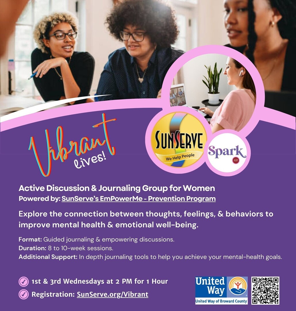 Looking to boost your mental and emotional well-being from the comfort of home? 🌿 Join Vibrant Lives, SunServe’s virtual discussion &amp; journaling group for women, meeting 1st &amp; 3rd Wednesdays at 2 PM. ✨ Explore how thoughts, feelings, and behaviors conn… instagr.am/p/DDFIlk-ImDk/