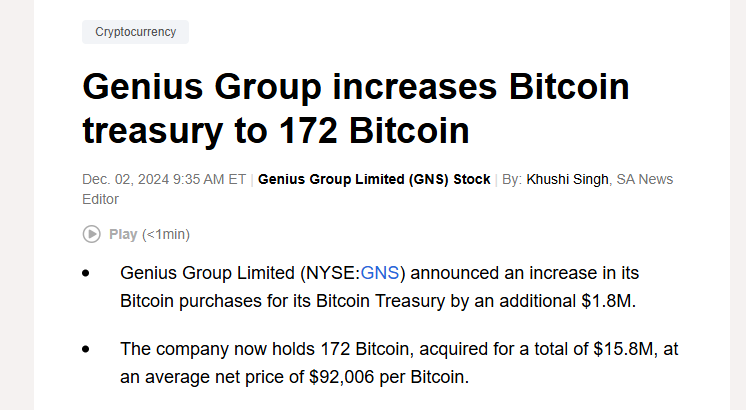 Invest_wPurpose's tweet image. $GNS #GNS When you know a companies stock price is being #Manipulated - Owns $16m of #Bitcoin $BTC has increasing revenues and the Market Cap is $15.28m
@SECGov Time to file the fully funded lawsuit against the bad actors