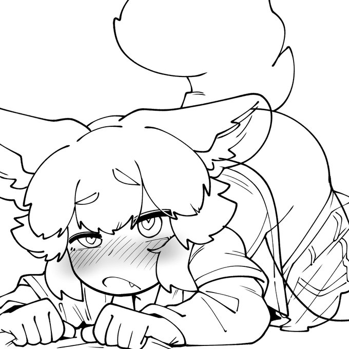 結構前描いたリカオンのすけべを清書中
差分の関係で線がごちゃついてます 