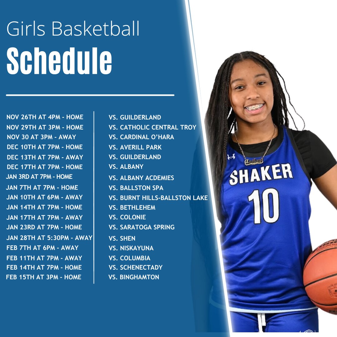 ShakerBlueBison's tweet image. The boys’ and girls’ basketball seasons have begun. Check out the schedule to catch a game and show your support! @ShakerBisonBB @ShakerGirlsHoop