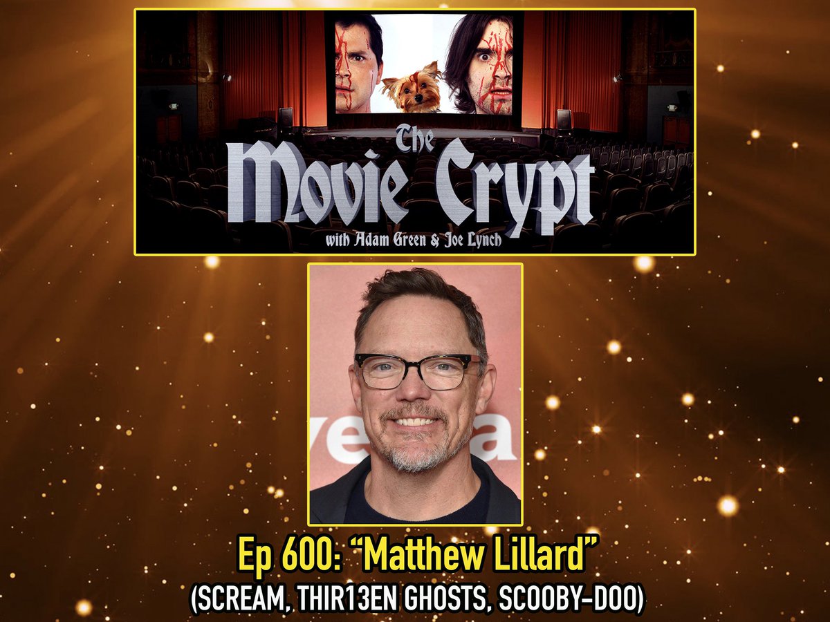 Adam Green (@adam_fn_green) on Twitter photo Our 600th episode is out today! Ep 600 with the great <a href="/MatthewLillard/">matthew lillard. NO LONGER ACTIVE</a> is now playing wherever you listen to podcasts. Congratulations to my co-hosts @thejoelynch and <a href="/Arwen_Fn_Green/">ARWEN</a> on SIX HUNDRED WEEKS of <a href="/MovieCryptPod/">MovieCryptPodcast</a>! 🎉 🙌🏻 🎥 🍿 Our 600th episode is out today! Ep 600 with the great <a href="/MatthewLillard/">matthew lillard. NO LONGER ACTIVE</a> is now playing wherever you listen to podcasts. Congratulations to my co-hosts @thejoelynch and <a href="/Arwen_Fn_Green/">ARWEN</a> on SIX HUNDRED WEEKS of <a href="/MovieCryptPod/">MovieCryptPodcast</a>! 🎉 🙌🏻 🎥 🍿