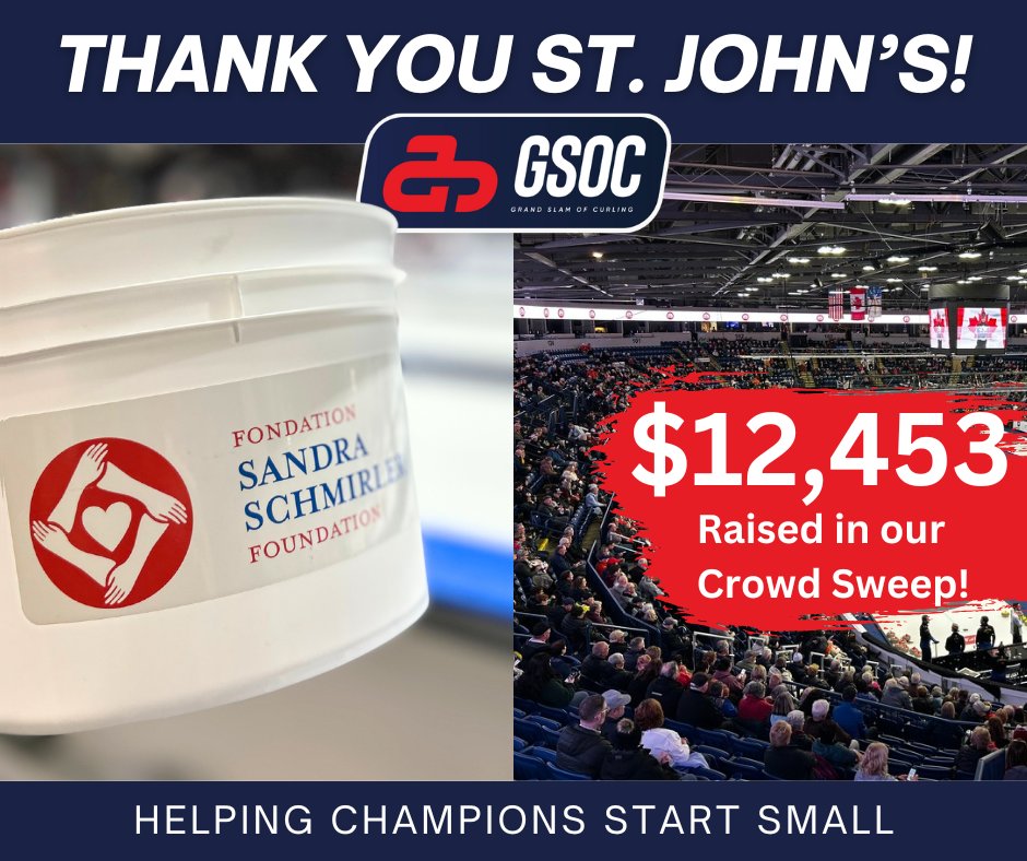 SandraSchmirler's tweet image. Grassroots curling at its finest! 🥌🙌 Fans in St. John’s turned small donations into something extraordinary, raising a record-breaking $12,453 during our Crowd Sweep!

Thanks to SSF Director @kyle_barron, @NathanYoungNL, @TeamGregSmithNL &amp;amp; 25+ volunteers who made it happen!
