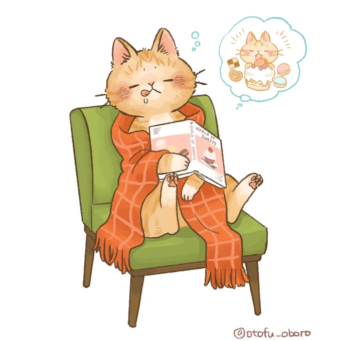 ムニャムニャ もう食べられないよ〜#illustration #イラスト #ゆるいイラスト 