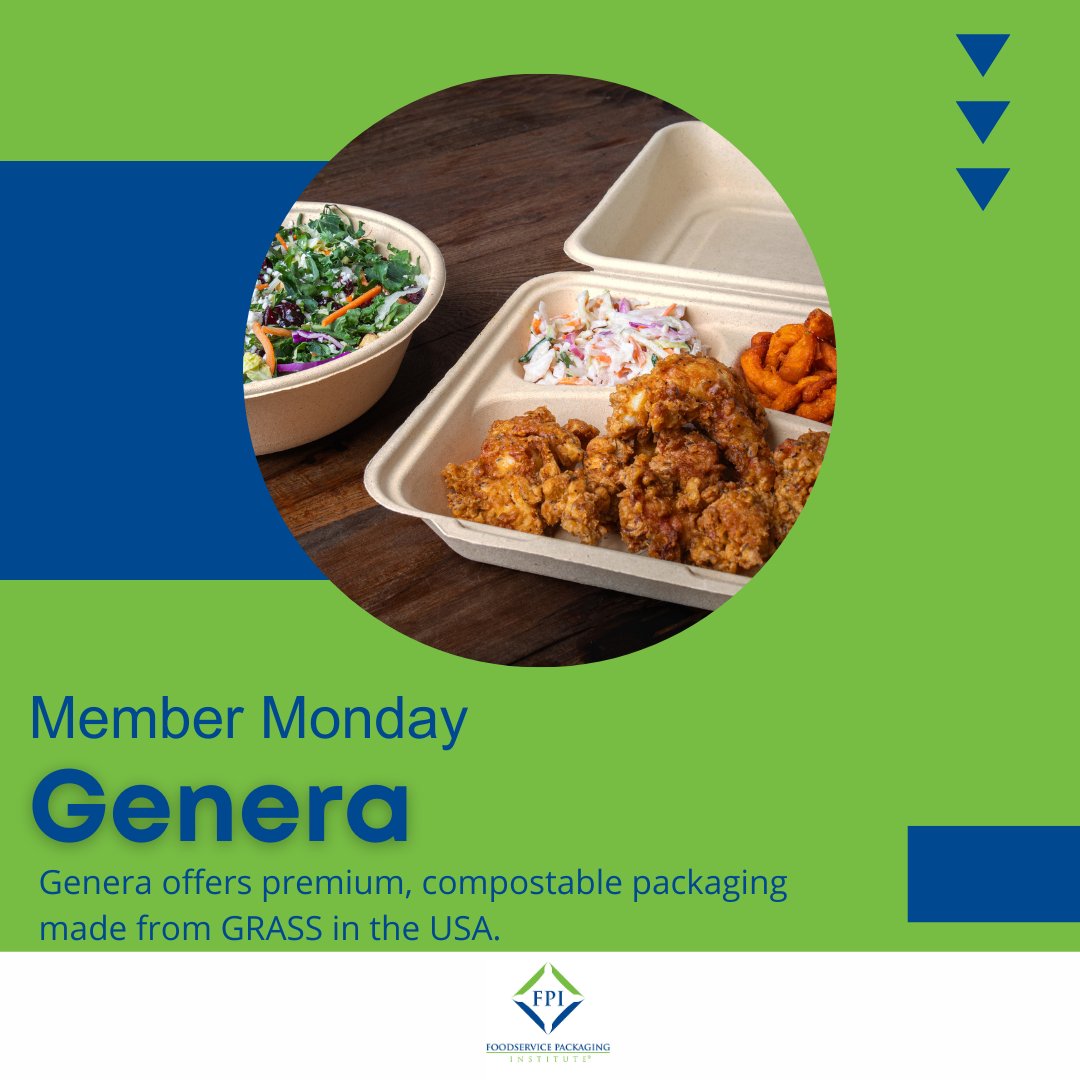 FPIHQ's tweet image. #FPIMemberMonday, featuring @Generainc - an American manufacturer of premium, compostable food and foodservice packaging, made from grasses grown in the USA, with a wide variety of stock and custom options.